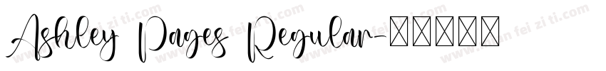 Ashley Pages Regular字体转换